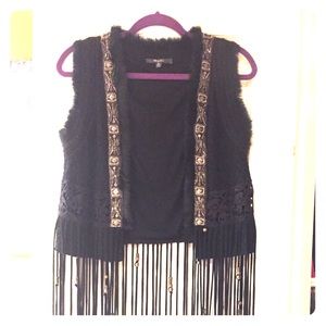 Miss Me vest with feinge